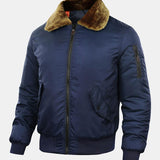 Thomas | Padded Bomber Jacket with Faux Fur Collar