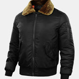 Thomas | Padded Bomber Jacket with Faux Fur Collar