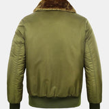 Thomas | Padded Bomber Jacket with Faux Fur Collar