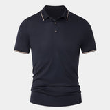 Joel | Navy Contrast Piping Polo
