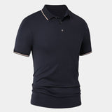 Joel | Navy Contrast Piping Polo
