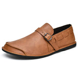 Zachary | Leather Buckle Loafers
