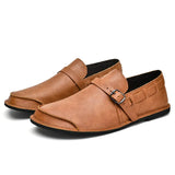 Zachary | Leather Buckle Loafers
