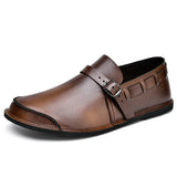 Zachary | Leather Buckle Loafers