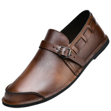 Zachary | Leather Buckle Loafers