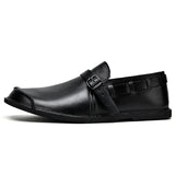Zachary | Leather Buckle Loafers