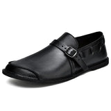Zachary | Leather Buckle Loafers