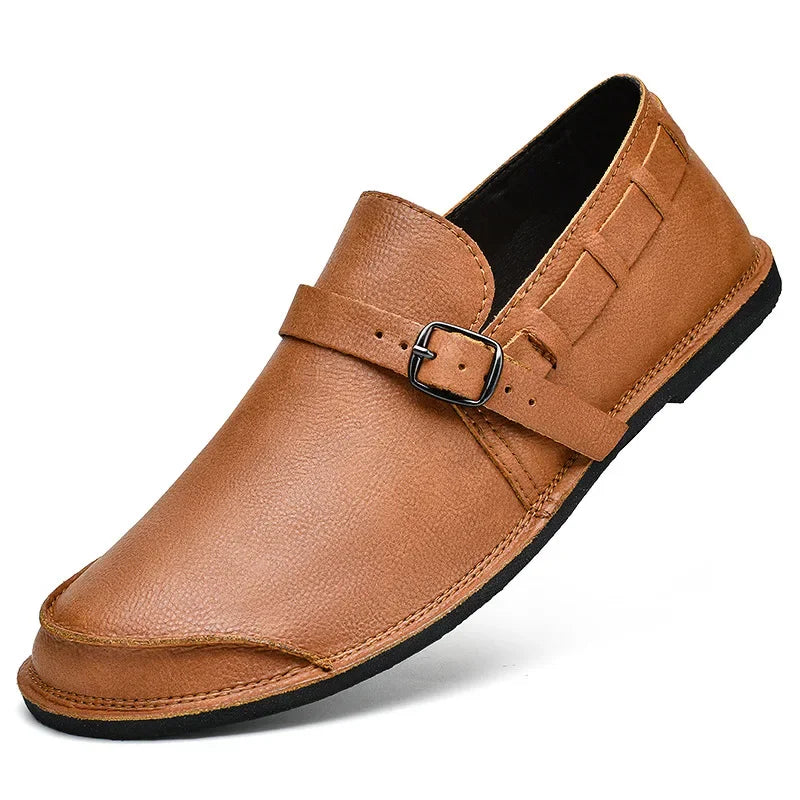 Zachary | Leather Buckle Loafers