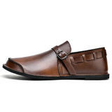 Zachary | Leather Buckle Loafers