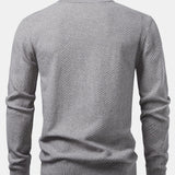 Lincoln | Checkerboard Texture Crew Neck Sweater