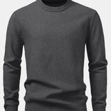 Lincoln | Checkerboard Texture Crew Neck Sweater