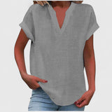 Luna - Comfortable V-Neck Blouse