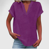 Luna - Comfortable V-Neck Blouse