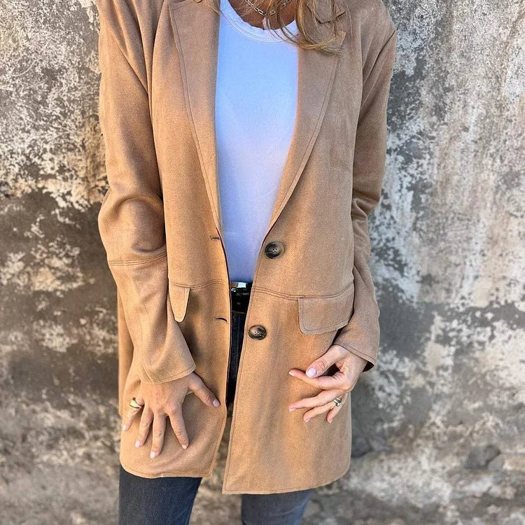 Marley - Long Suede-Look Coat