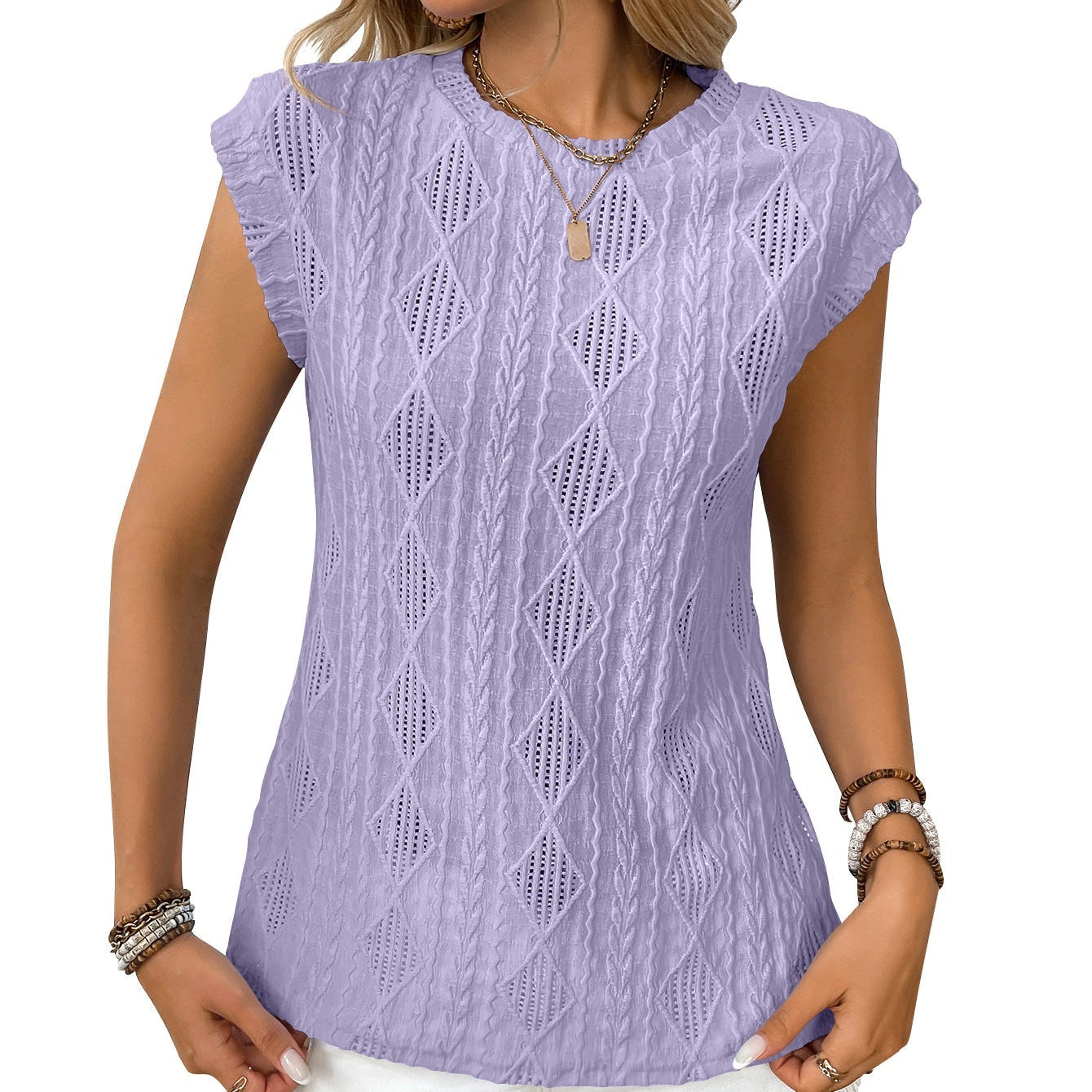 JENNIFER - Women Lightweight Knit Chic Tee