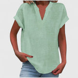 Luna - Comfortable V-Neck Blouse