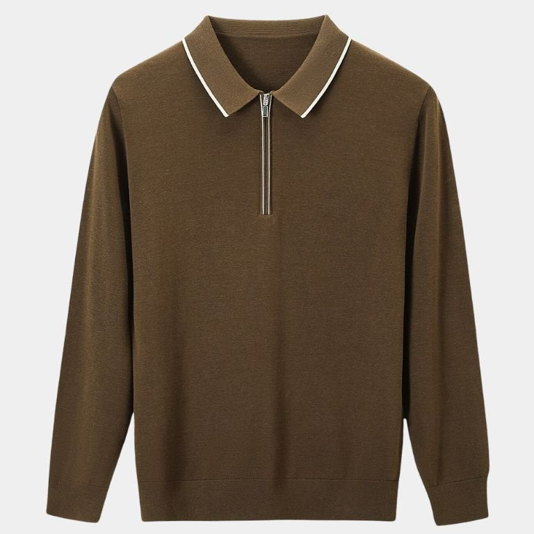 Jared | Long Sleeve Zip Polo