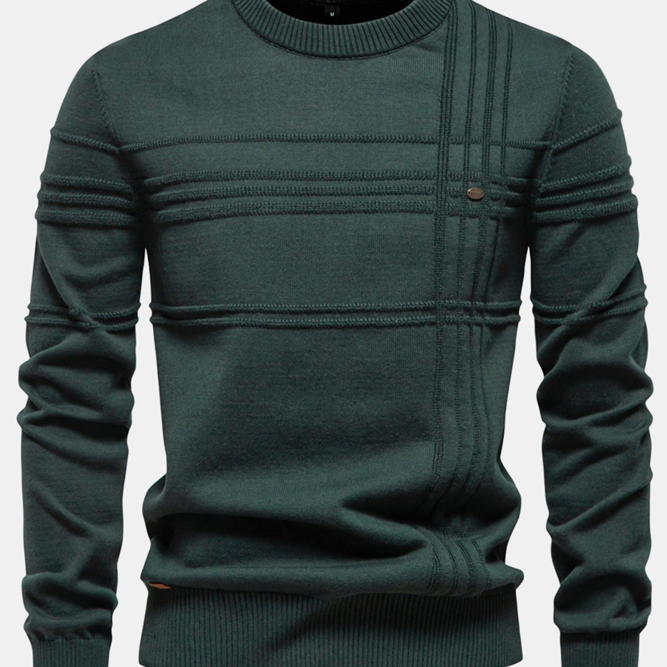 Fraser | Striped Jacquard Crew Neck Sweater