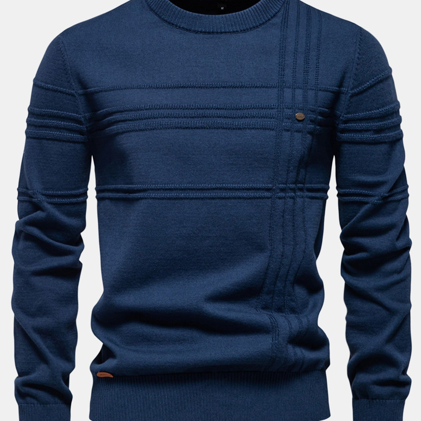 Fraser | Striped Jacquard Crew Neck Sweater