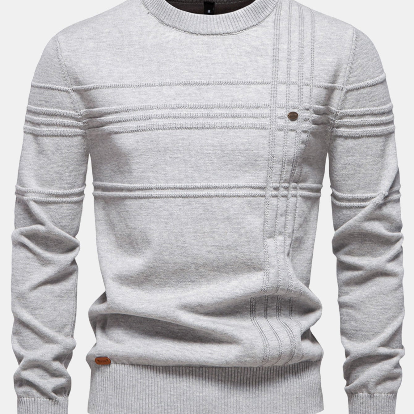 Fraser | Striped Jacquard Crew Neck Sweater