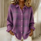 Wendy | Purple Plaid Cardigan