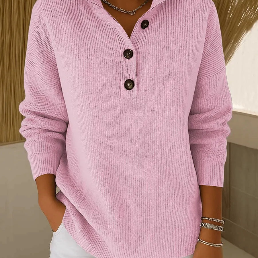 Eleanor | V-Neck Polo Collar Sweater