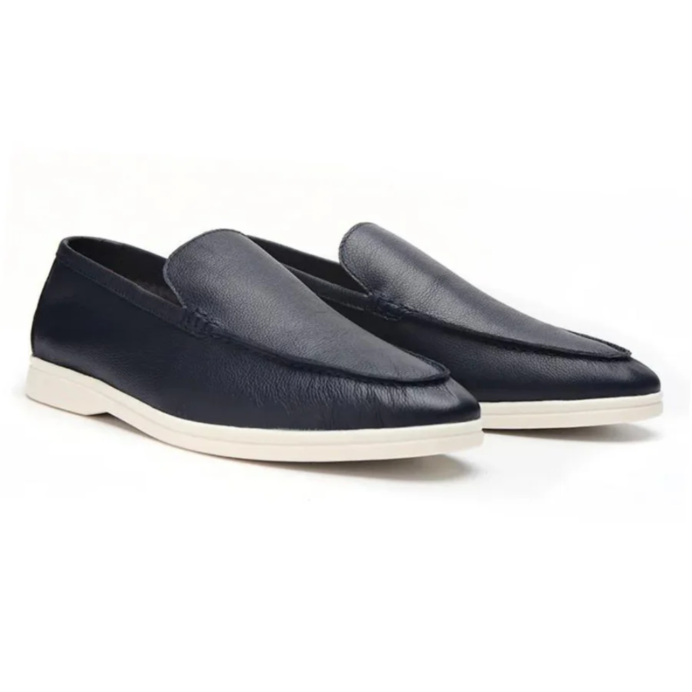 Antoine | Textured Leather Loafers
