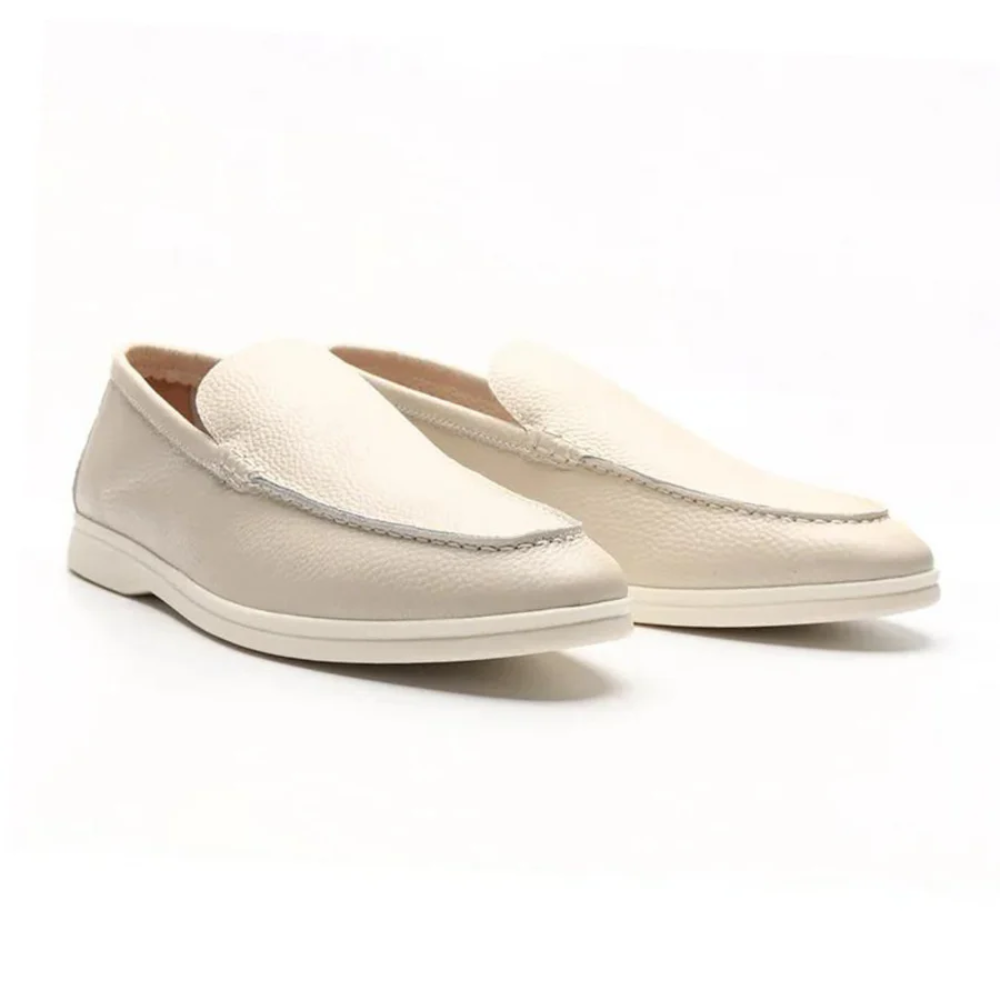 Antoine | Textured Leather Loafers