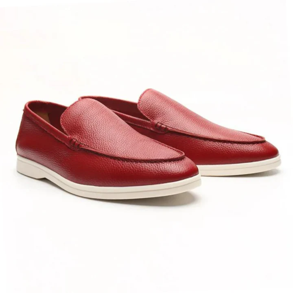 Antoine | Textured Leather Loafers