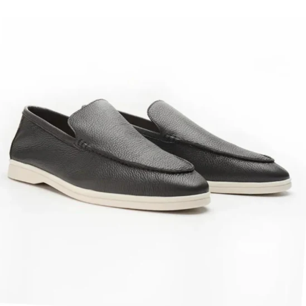 Antoine | Textured Leather Loafers