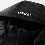 Jacob | Bomber Jacket with NASA Embroidery and Detachable Hood