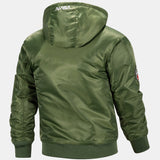 Jacob | Bomber Jacket with NASA Embroidery and Detachable Hood