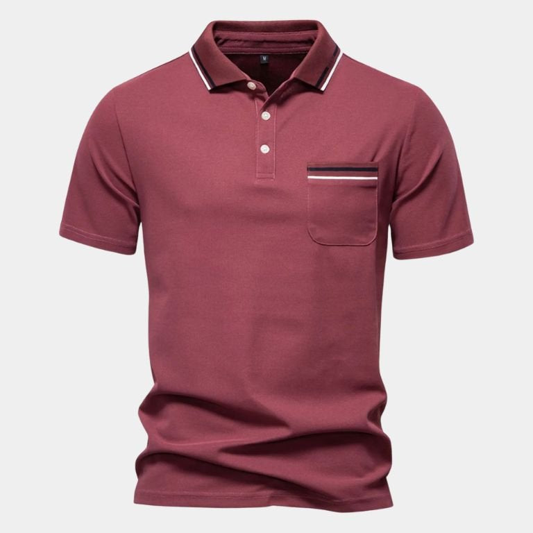 Graham | White Polo with Chest Pocket
