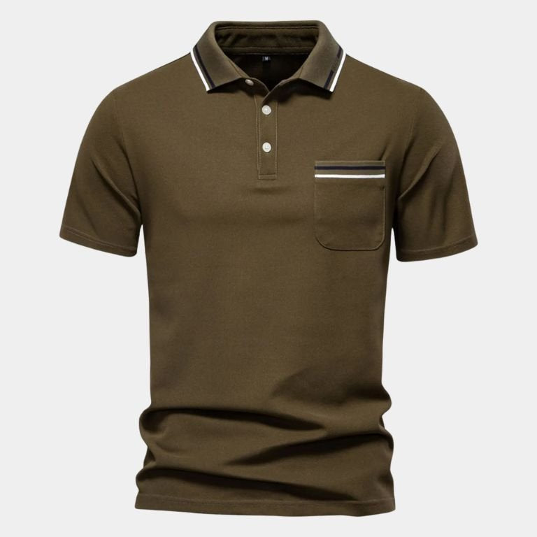 Graham | White Polo with Chest Pocket