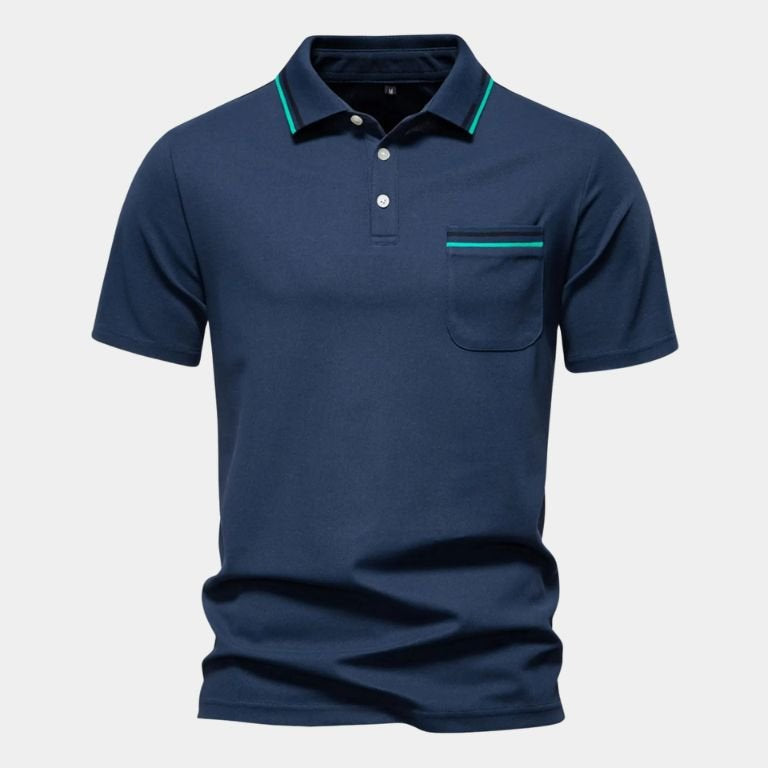 Graham | White Polo with Chest Pocket