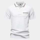 Graham | White Polo with Chest Pocket