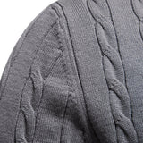 Rhys | Cable Knit Jacquard Sweater with Giraffe Embroidery