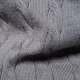 Rhys | Cable Knit Jacquard Sweater with Giraffe Embroidery
