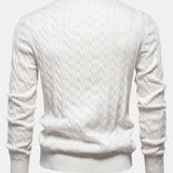 Rhys | Cable Knit Jacquard Sweater with Giraffe Embroidery
