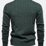Rhys | Cable Knit Jacquard Sweater with Giraffe Embroidery