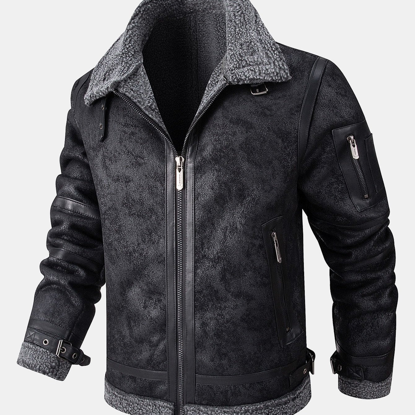 Yannick | Suede Jacket with Faux Fur Lining