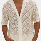 Devin | Textured Polo with Open Collar