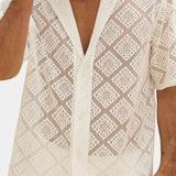 Devin | Textured Polo with Open Collar