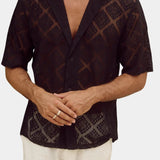 Devin | Textured Polo with Open Collar