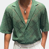 Devin | Textured Polo with Open Collar