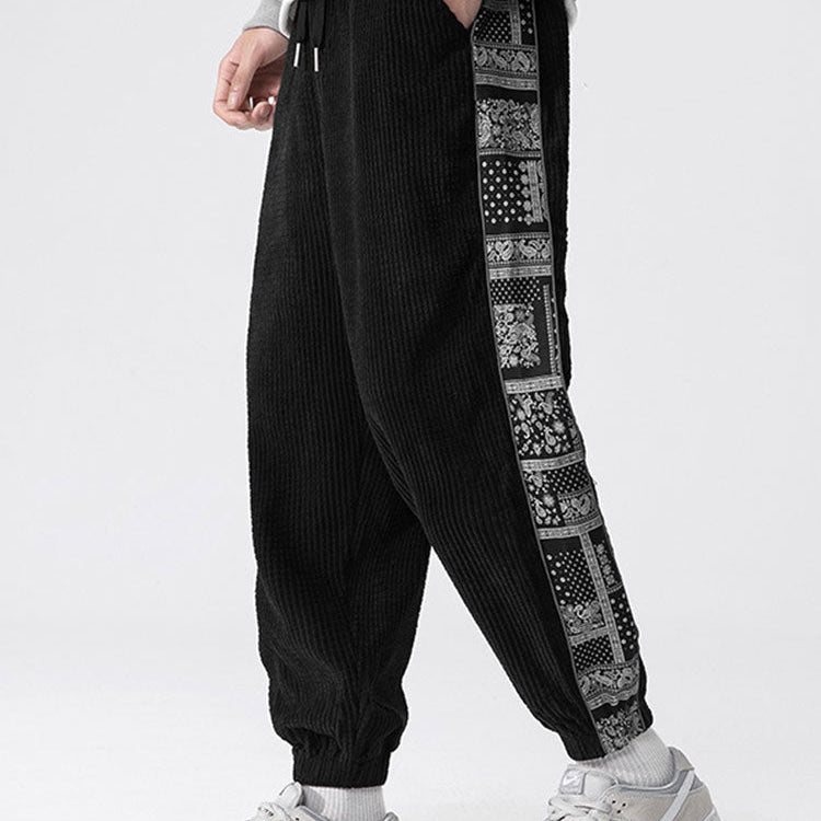 Jerome | Paisley Print Corduroy Pants