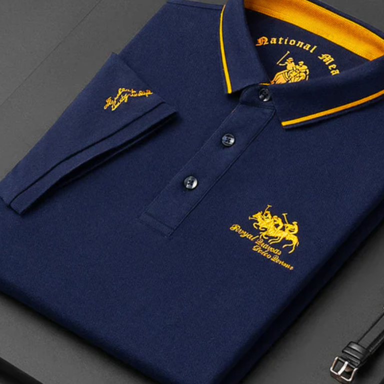 Dustin | Navy Club Stripe Polo