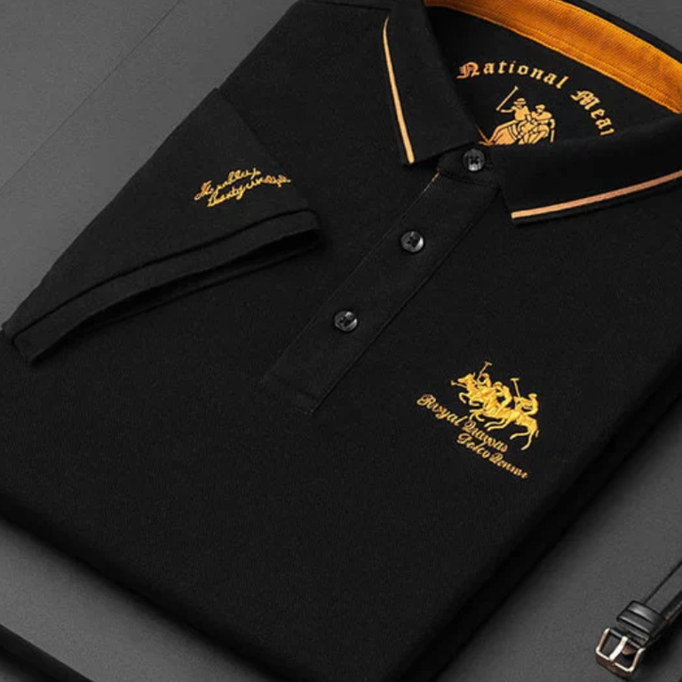 Dustin | Navy Club Stripe Polo