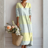 Courtney | Pastel Stripe Linen Dress