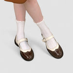 Tess two tone spectator Mary Jane shoes, view 5